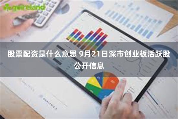 股票配资是什么意思 9月21日深市创业板活跃股公开信息