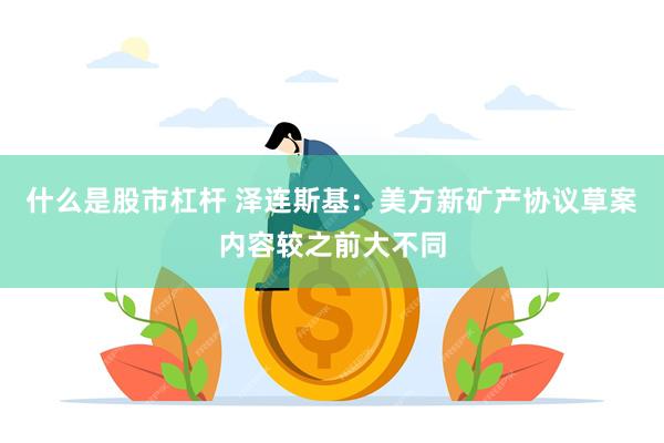 什么是股市杠杆 泽连斯基：美方新矿产协议草案内容较之前大不同