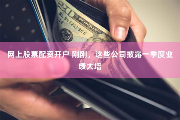网上股票配资开户 刚刚，这些公司披露一季度业绩大增